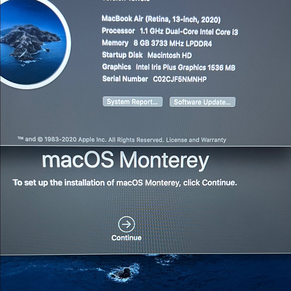 Apple MacBook Air with macOS Monterey Interface